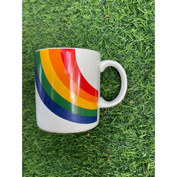 Vintage RAINBOW Coffee Mug - 80's Pride Mug - F.T.D.A. Coffee Cup - Picture 4 of 8
